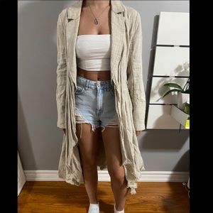 Free People 100% Linen Jacket